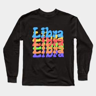 Rainbow Popart Libra Long Sleeve T-Shirt